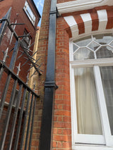 Alumasc Apex 1.83m (6ft) Cast Iron 100 x 75mm (4"x3") Square Downpipe with Ears - Primed