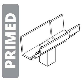 Alumasc Apex 125x100 (5"x 4") Moulded Cast Iron Gutter Running Outlet (Single Spigot/Socket) with 125 x 75mm (4x3") Square Outlet - Primed