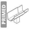 Alumasc Apex 100x75 (4"x 3") Moulded Cast Iron Gutter Running Outlet  (Single Spigot/Socket) with 125 x 75mm (4x3") Square Outlet - Primed