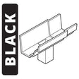 Alumasc Apex 125x100 (5"x 4") Moulded Cast Iron Gutter Running Outlet  (Single Spigot/Socket) with 125 x 75mm (4x3") Square Outlet - Black