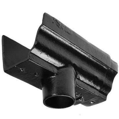 Alumasc Apex 125x100 (5"x 4") Moulded Cast Iron 75mm (3") Gutter Outlet - Black