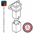 Alumasc Apex 0.9m (3ft) Cast Iron 100 x 75mm (4"x3") Square Downpipe with Ears - One of 6 CI Standard RAL Colours TBC