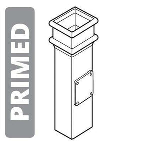 Alumasc Apex Cast Iron 100 x 75mm (4"x3") Square Downpipe Access Pipe - without Ears - Primed