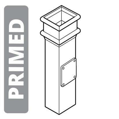 Alumasc Apex Cast Iron 100 x 75mm (4"x3") Square Downpipe Access Pipe - without Ears - Primed