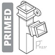 Alumasc Apex Cast Iron 100 x 75mm (4"x3") Square Downpipe Branch - Right Hand with Ears 112.5 Degree - Primed