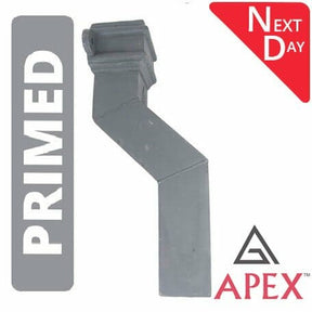 Alumasc Apex 100 x 75mm (4"x3") Cast Iron Square Plinth Offsets with Ears- 114mm Offset - Primed - 2 in Stock