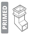Alumasc Apex Cast Iron 100 x 75mm (4"x3") Square Downpipe Shoe - Front without Ears - Primed