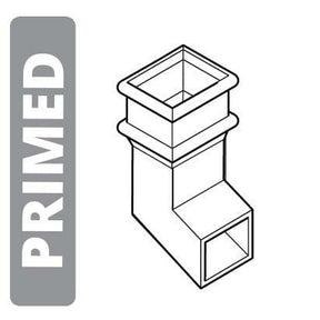Alumasc Apex Cast Iron 100 x 75mm (4"x3") Square Downpipe Shoe - Front without Ears - Primed