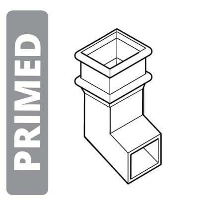 Alumasc Apex Cast Iron 100 x 75mm (4"x3") Square Downpipe Shoe - Front without Ears - Primed